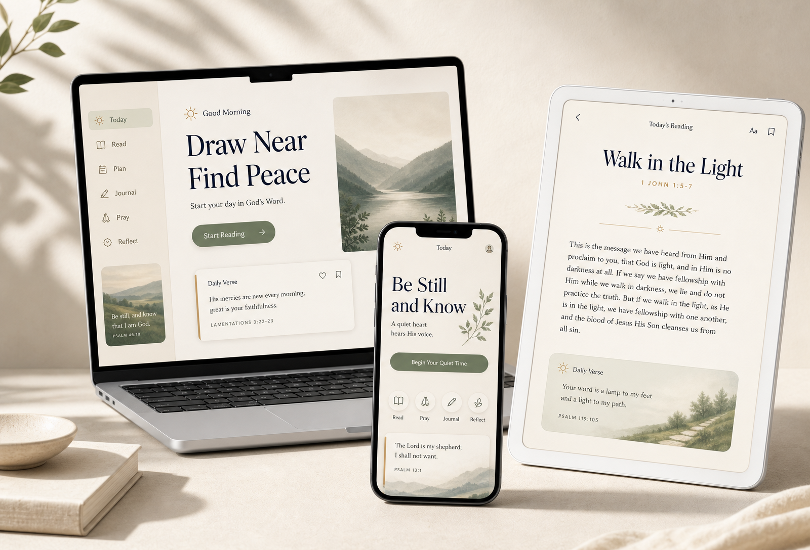 Dynamic Devotions on desktop, tablet, and phone